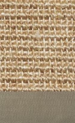 Sisal Salvador creme 003 tæppe med kantbånd i eisen 046